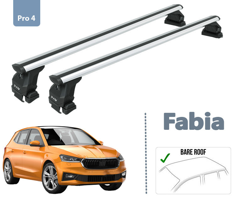 For Skoda Fabia Aluminum Roof Rack System Carrier Cross Bars Silver 2021-Up For Skoda Fabia Aluminum Roof Rack System Carrier Cross Bars Silver 2021-Up